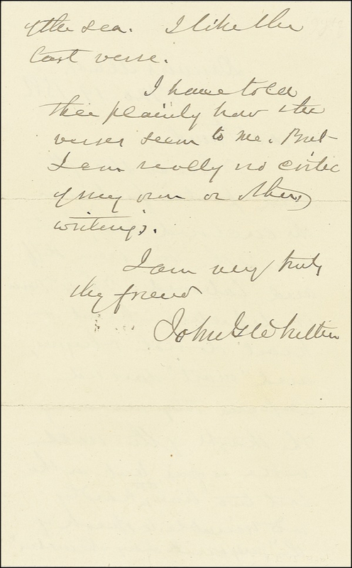 Lot 545 John Greenleaf Whittier