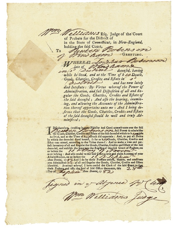 Lot 169 Declaration of Independence: Williams, William