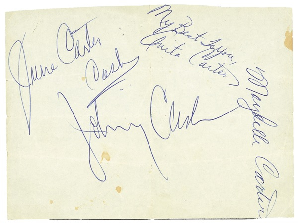 Lot 636 Johnny and June Carter Cash