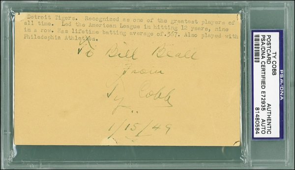 Lot 1294 Ty Cobb