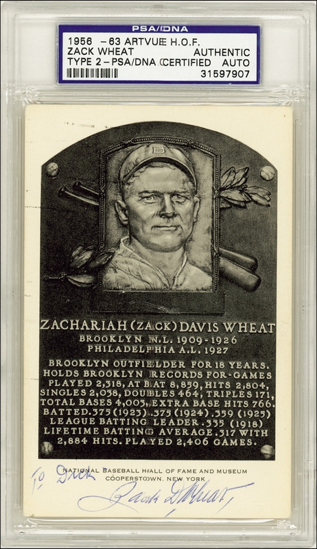 Lot 1565 Zack Wheat