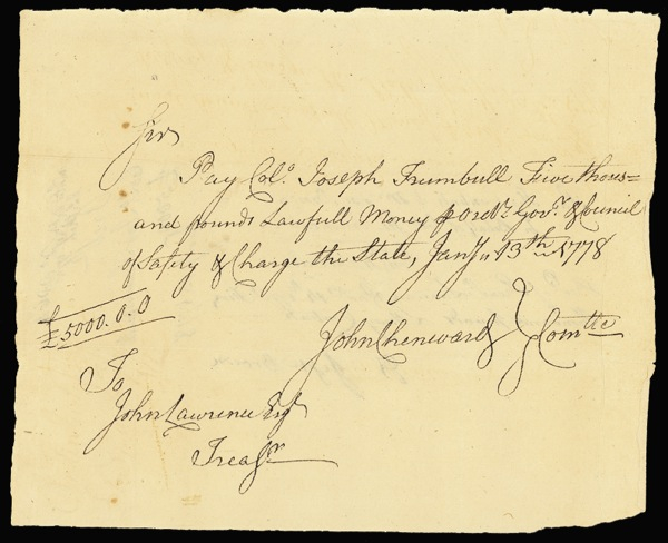 Lot 285 Jonathan Trumbull, Sr.