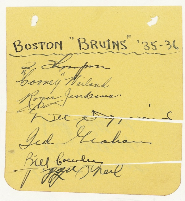 Lot 1366 Hockey Signatures