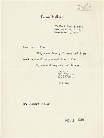 Lot #477 Lillian Hellman - Image 2