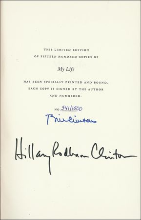 Lot #23 Bill and Hillary Clinton