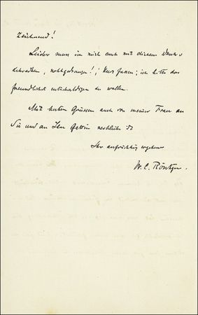 Lot #263 Wilhelm Röntgen - Image 1