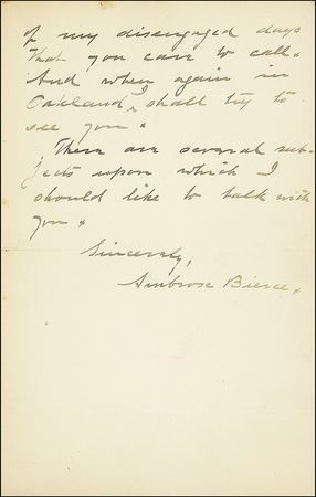 Lot #458 Ambrose Bierce - Image 1