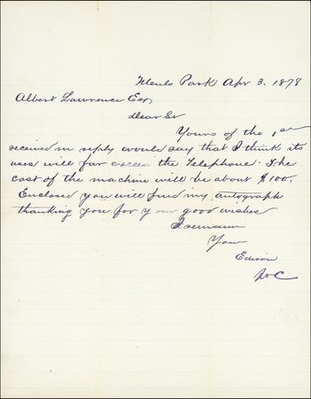 Lot #177 Thomas Edison - Image 3