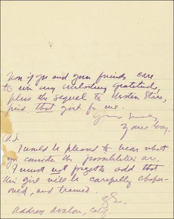 Lot #468 Zane Grey - Image 2