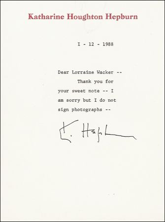 Lot #972 Katharine Hepburn - Image 2