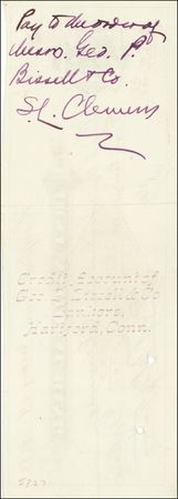 Lot #461 Samuel L. Clemens - Image 1