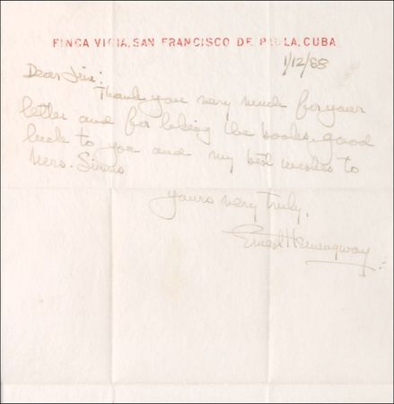 Lot #480 Ernest Hemingway - Image 2