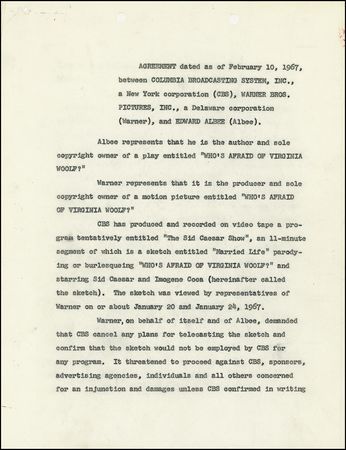 Lot #452 Edward Albee - Image 1