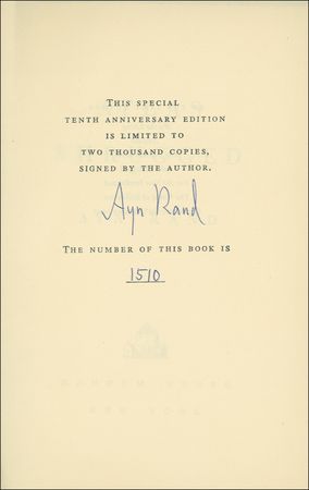 Lot #515 Ayn Rand - Image 1