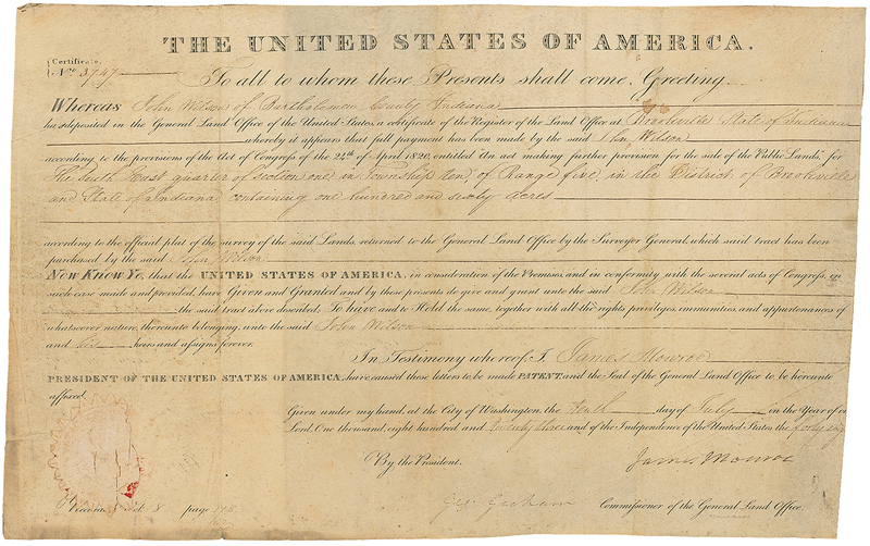 Lot 101 James Monroe