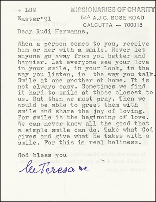 Lot 262 Mother Teresa