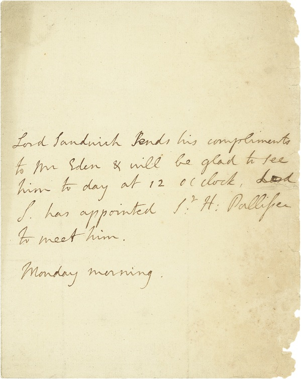 Lot 261 John Montagu, Fourth Earl of Sandwich