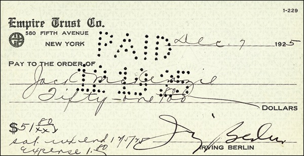 Lot 549 Irving Berlin