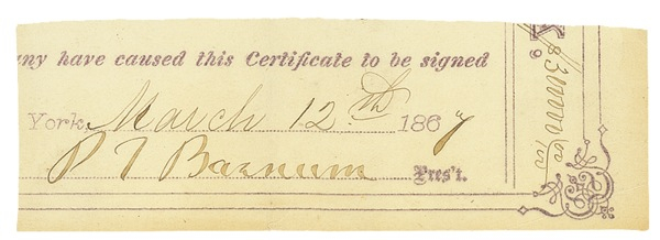 Lot 768 P. T. Barnum