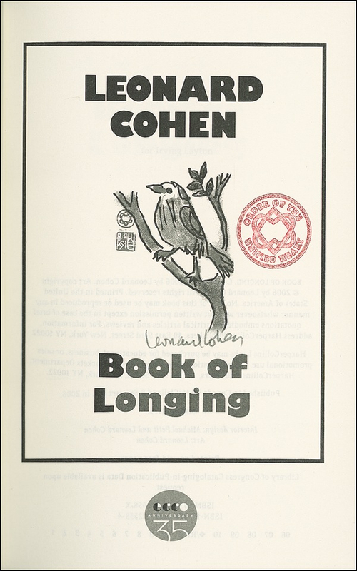 Lot 569 Leonard Cohen