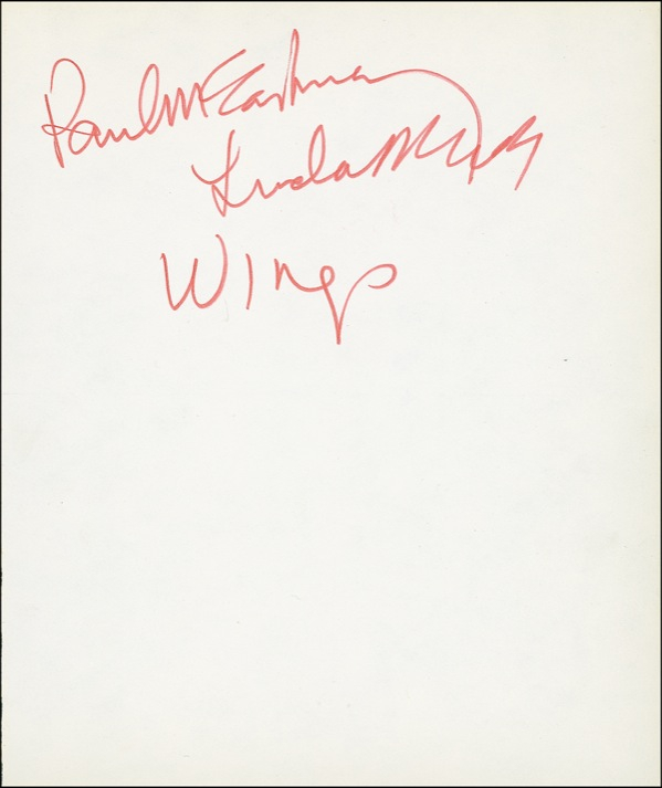 Lot 540 Beatles: Paul McCartney