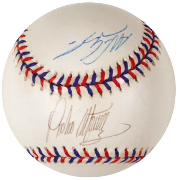 Lot 1325 Pedro Martinez and Nomar Garciaparra