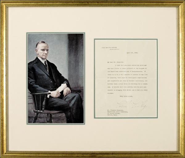 Lot 40 Calvin Coolidge