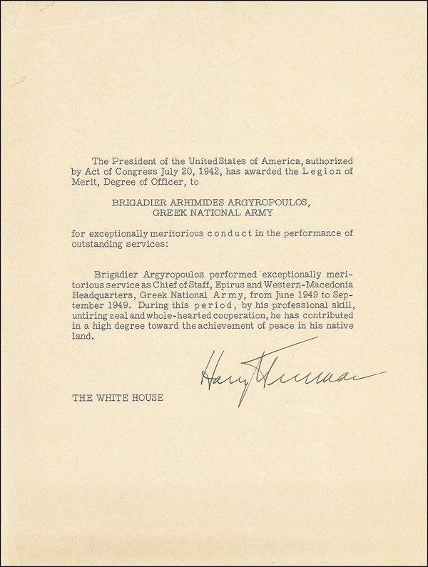 Lot 149 Harry S. Truman