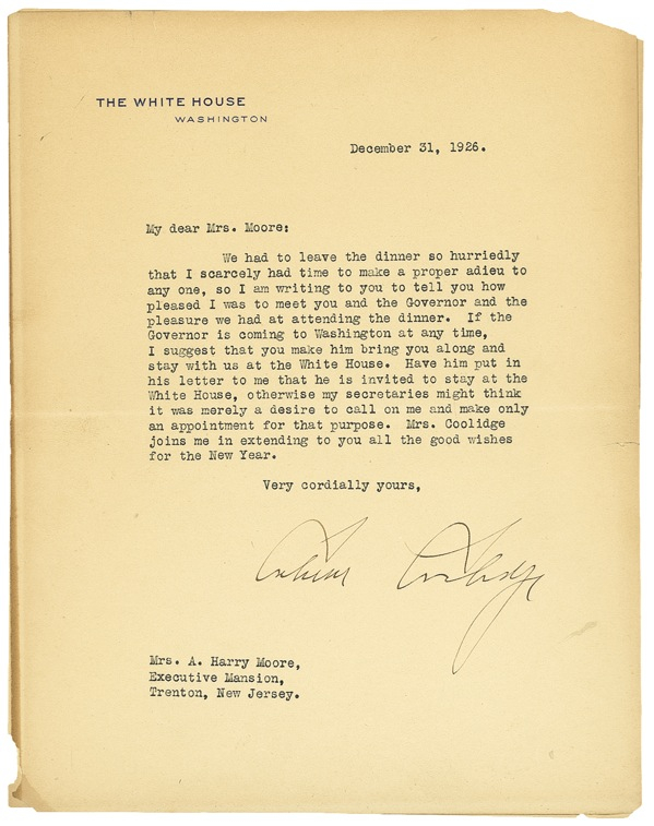 Lot 41 Calvin Coolidge