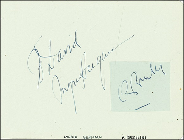 Lot 774 Ingrid Bergman and Roberto Rossellini