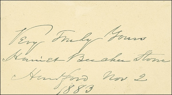 Lot 475 Harriet Beecher Stowe