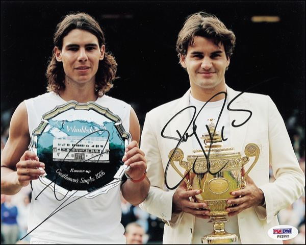 Lot 1215 Roger Federer and Rafael Nadal