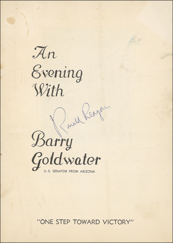 Lot 119 Ronald Reagan and Barry Goldwater