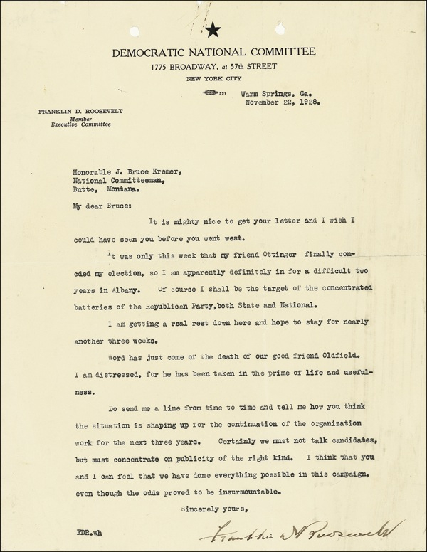 Lot 135 Franklin D. Roosevelt