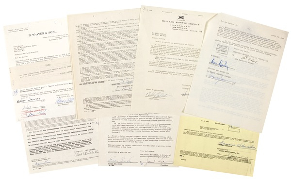 Lot 791 Celebrity Contracts