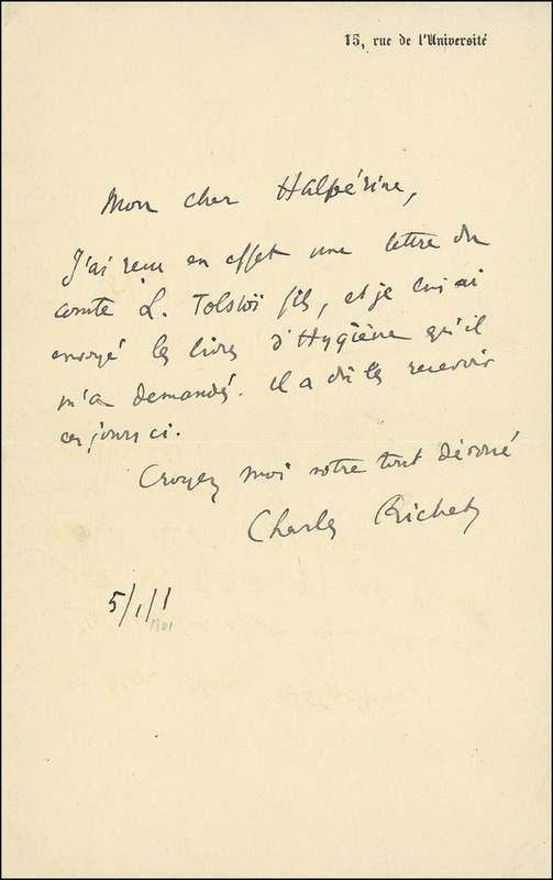 Lot 289 Charles Richet