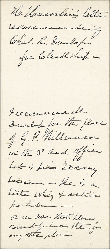 Lot 217 Hannibal Hamlin