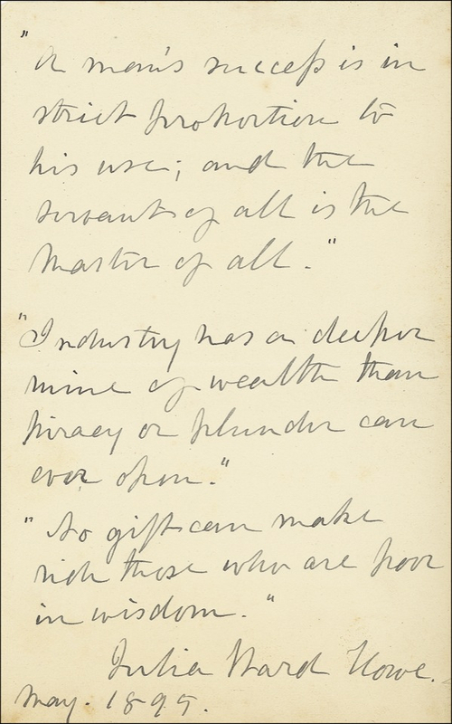 Lot 430 Julia Ward Howe