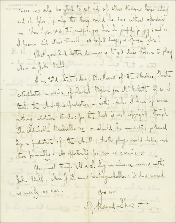 Lot 465 George Bernard Shaw