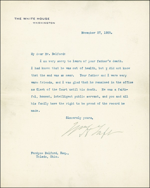 Lot 142 William H. Taft