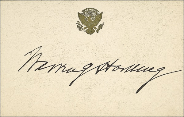 Lot 71 Warren G. Harding