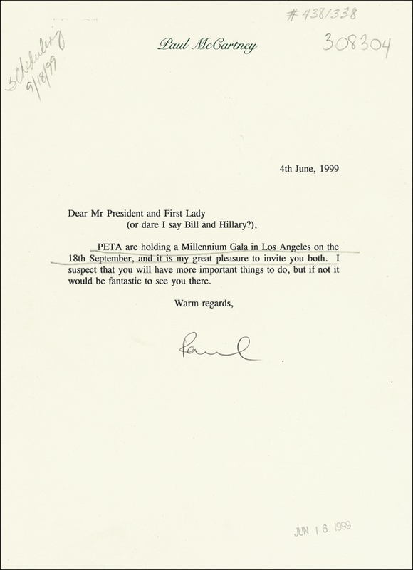 Lot 544 Beatles: Paul McCartney