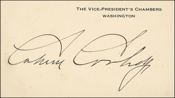 Lot 42 Calvin Coolidge