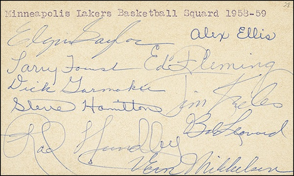 Lot 1333 Minneapolis Lakers