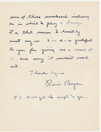 Lot #120 Ronald Reagan - Image 2