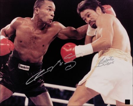 Lot #1293 Sugar Ray Leonard and Roberto Duran - Image 1