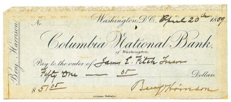 Lot #73 Benjamin Harrison - Image 1