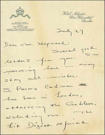 Lot #437 Sinclair Lewis - Image 2