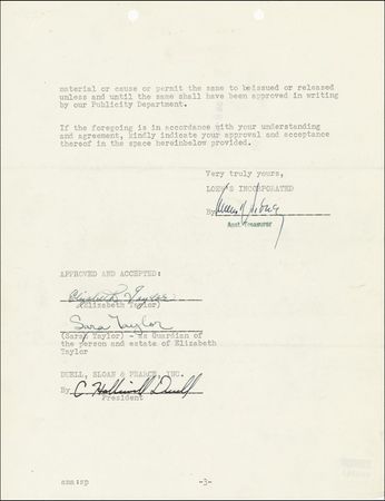 Lot #1056 Elizabeth Taylor - Image 1