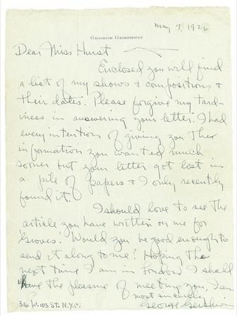 Lot #590 George Gershwin - Image 1